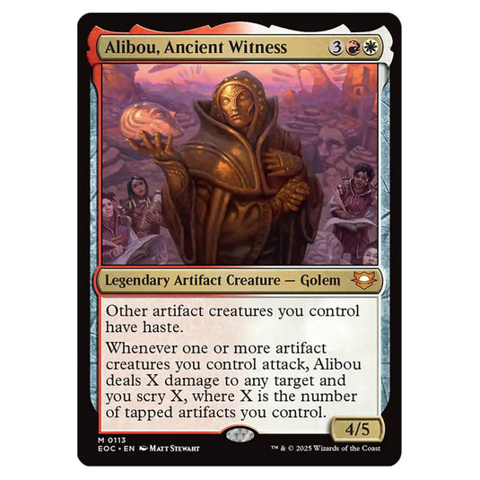 Alibou, Ancient Witness 0113 card from the Magic The Gathering set Edge of Eternities - Commander