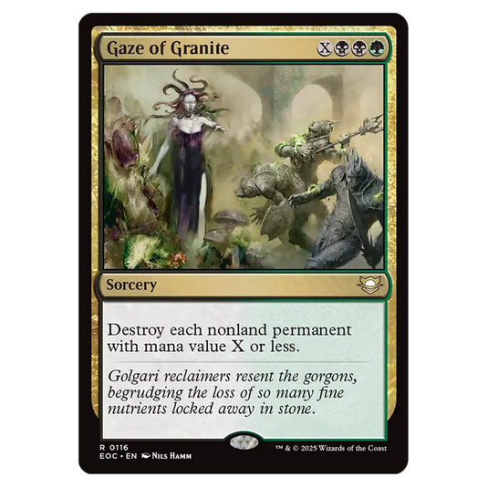 Gaze of Granite 0116 card from the Magic The Gathering set Edge of Eternities - Commander