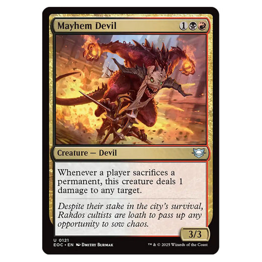 Mayhem Devil 0121 card from the Magic The Gathering set Edge of Eternities - Commander