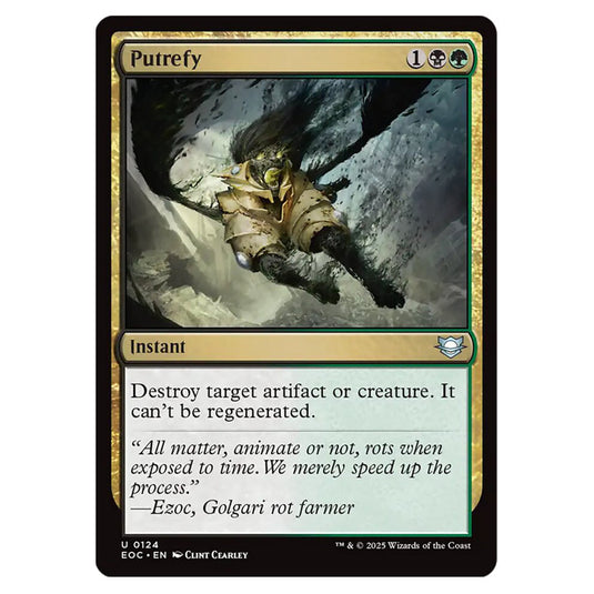 Putrefy 0124 card from the Magic The Gathering set Edge of Eternities - Commander
