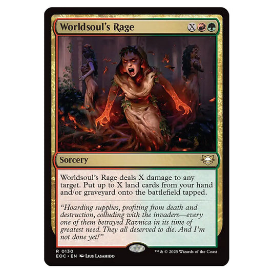 Worldsoul's Rage 0130 card from the Magic The Gathering set Edge of Eternities - Commander