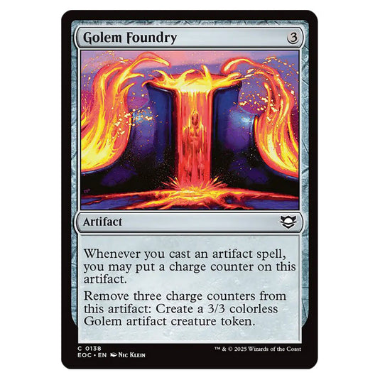 Golem Foundry 0138 card from the Magic The Gathering set Edge of Eternities - Commander