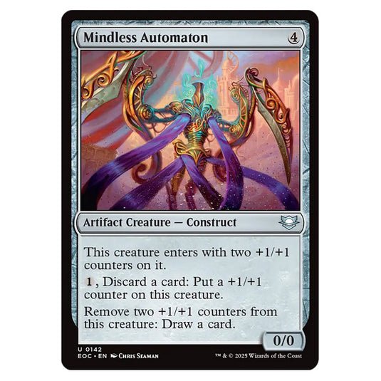 Mindless Automaton 0142 card from the Magic The Gathering set Edge of Eternities - Commander