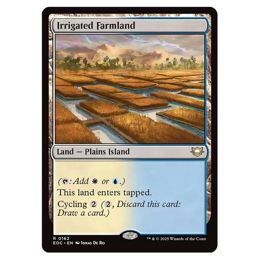 Irrigated Farmland 0162 card from the Magic The Gathering set Edge of Eternities - Commander