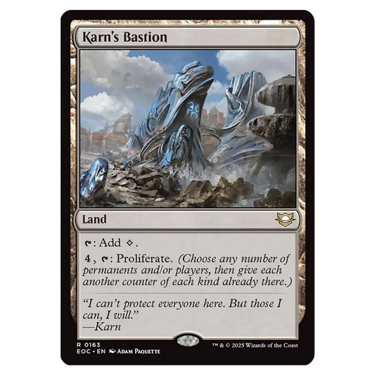 Karn's Bastion 0163 card from the Magic The Gathering set Edge of Eternities - Commander