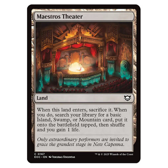 Maestros Theater 0167 card from the Magic The Gathering set Edge of Eternities - Commander