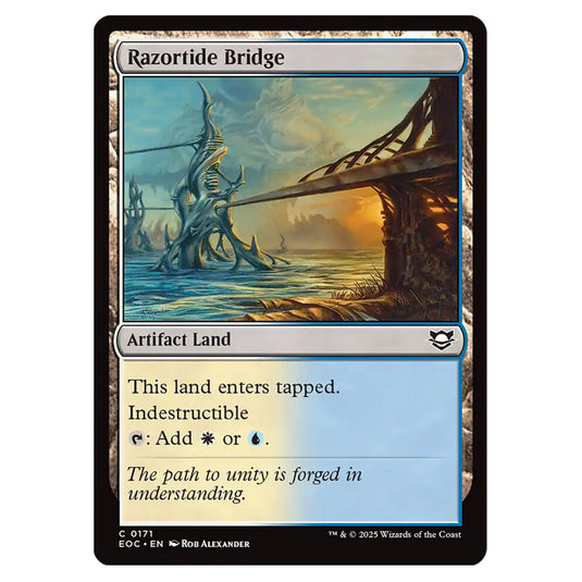 Razortide Bridge 0171 card from the Magic The Gathering set Edge of Eternities - Commander