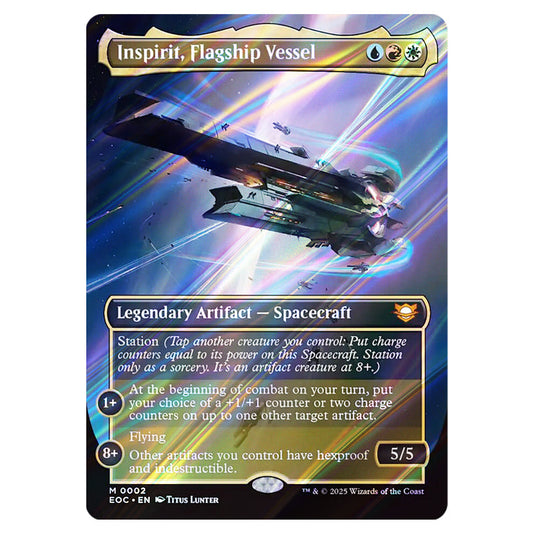 Inspirit, Flagship Vessel 0002 card from the Magic The Gathering set Edge of Eternities - Commander