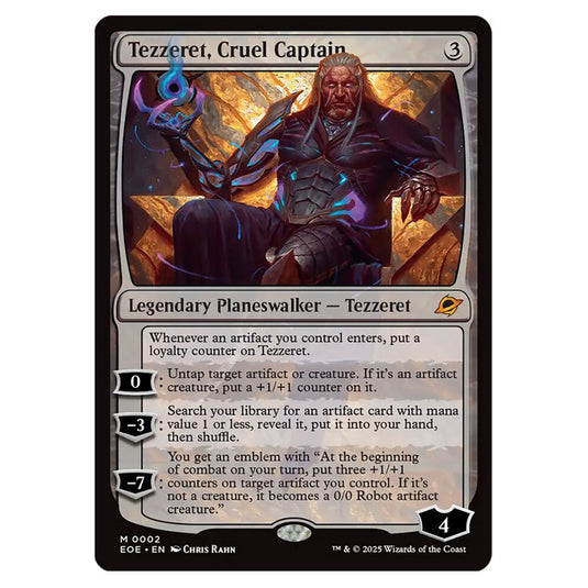 Tezzeret, Cruel Captain 0002 card from the Magic The Gathering set Edge of Eternities