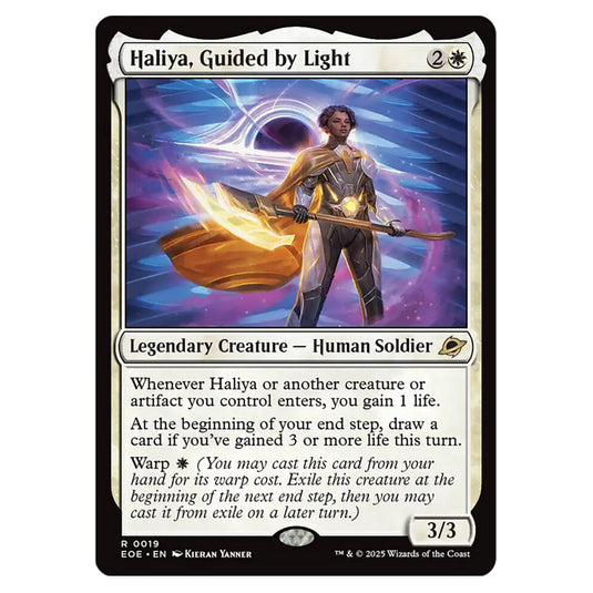 Haliya, Guided by Light 0019 card from the Magic The Gathering set Edge of Eternities