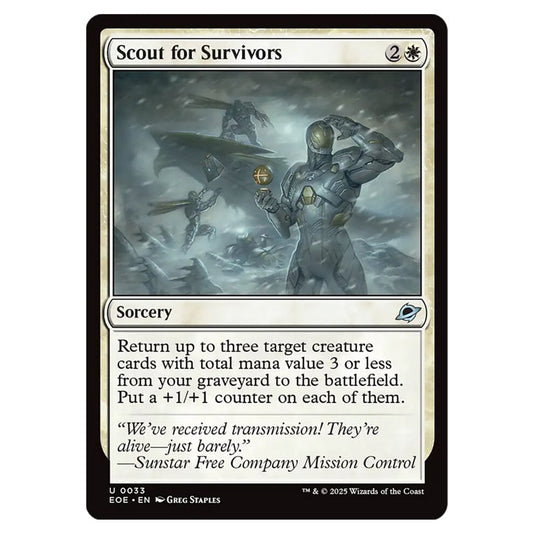 Scout for Survivors 0033 card from the Magic The Gathering set Edge of Eternities