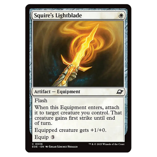 Squire's Lightblade 0036 card from the Magic The Gathering set Edge of Eternities