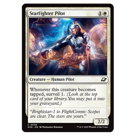 Starfighter Pilot 0038 card from the Magic The Gathering set Edge of Eternities