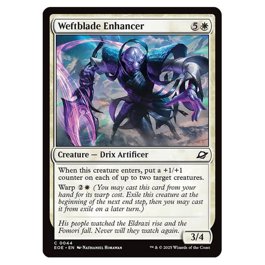 Weftblade Enhancer 0044 card from the Magic The Gathering set Edge of Eternities