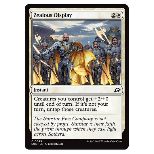 Zealous Display 0045 card from the Magic The Gathering set Edge of Eternities