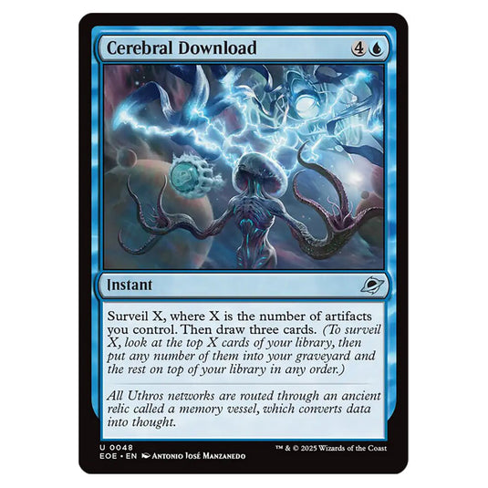 Cerebral Download 0048 card from the Magic The Gathering set Edge of Eternities