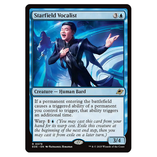 Starfield Vocalist 0078 card from the Magic The Gathering set Edge of Eternities