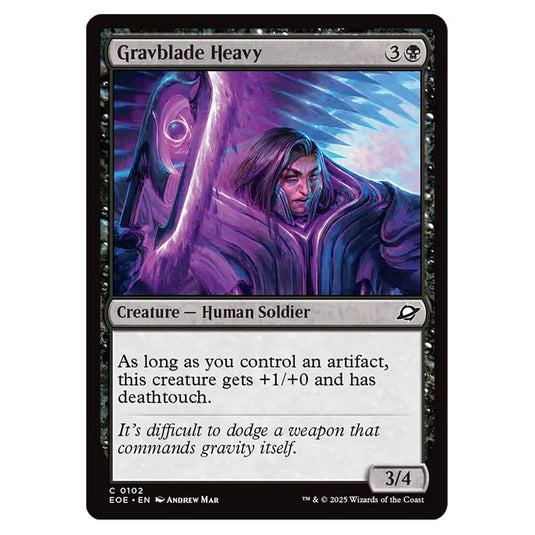 Gravblade Heavy 0102 card from the Magic The Gathering set Edge of Eternities