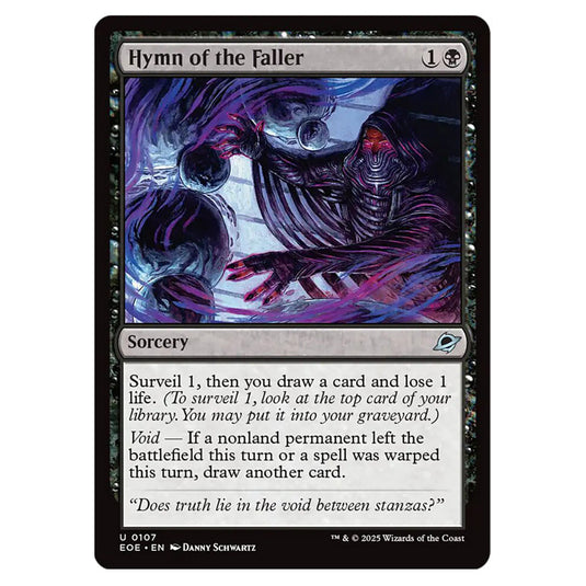 Hymn of the Faller 0107 card from the Magic The Gathering set Edge of Eternities
