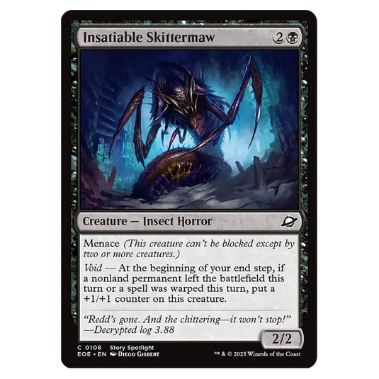 Insatiable Skittermaw 0108 card from the Magic The Gathering set Edge of Eternities