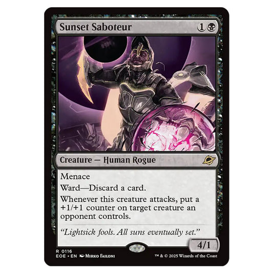 Sunset Saboteur 0116 card from the Magic The Gathering set Edge of Eternities