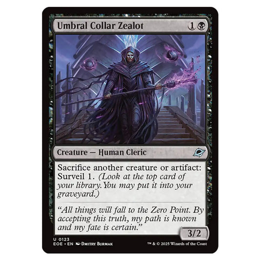 Umbral Collar Zealot 0123 card from the Magic The Gathering set Edge of Eternities