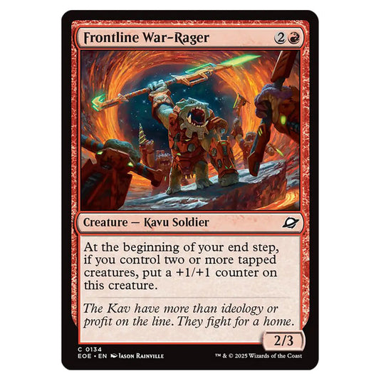 Frontline War-Rager 0134 card from the Magic The Gathering set Edge of Eternities