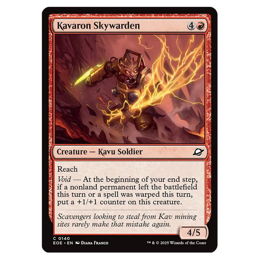 Kavaron Skywarden 0140 card from the Magic The Gathering set Edge of Eternities