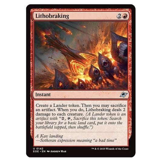 Lithobraking 0142 card from the Magic The Gathering set Edge of Eternities
