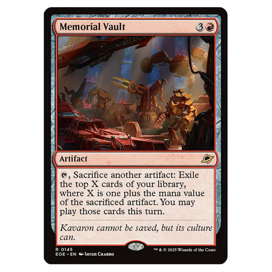 Memorial Vault 0145 card from the Magic The Gathering set Edge of Eternities