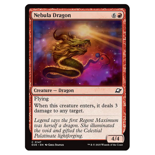 Nebula Dragon 0147 card from the Magic The Gathering set Edge of Eternities