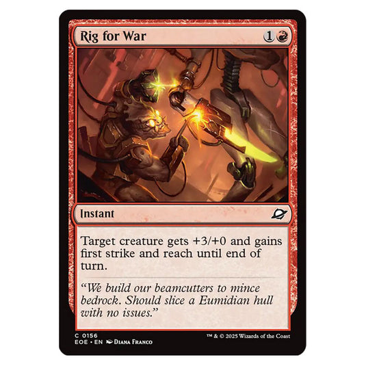 Rig for War 0156 card from the Magic The Gathering set Edge of Eternities