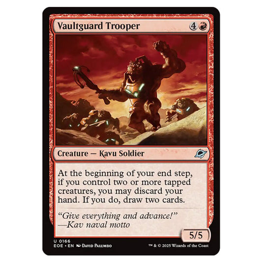 Vaultguard Trooper 0166 card from the Magic The Gathering set Edge of Eternities