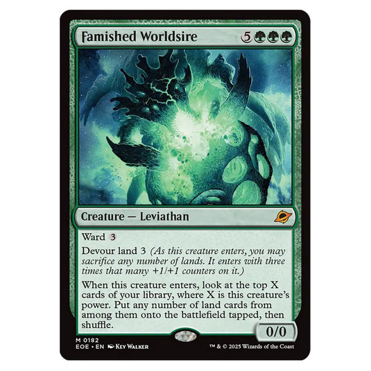 Famished Worldsire 0182 card from the Magic The Gathering set Edge of Eternities