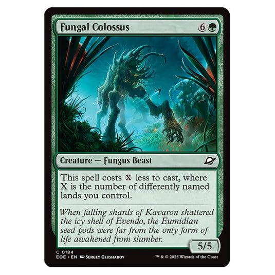 Fungal Colossus 0184 card from the Magic The Gathering set Edge of Eternities