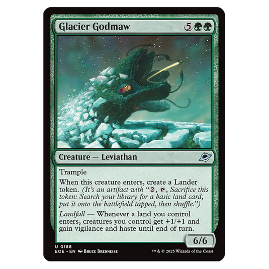 Glacier Godmaw 0188 card from the Magic The Gathering set Edge of Eternities