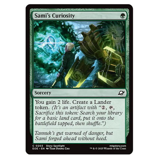 Sami's Curiosity 0203 card from the Magic The Gathering set Edge of Eternities