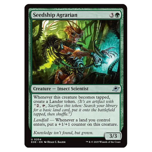 Seedship Agrarian 0204 card from the Magic The Gathering set Edge of Eternities