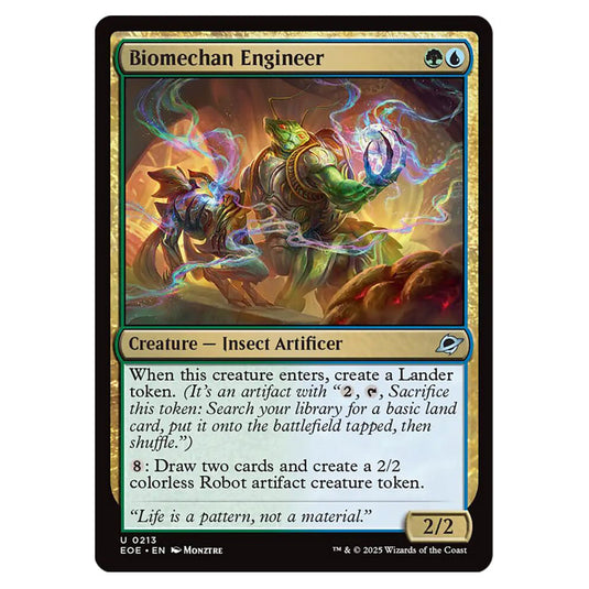 Biomechan Engineer 0213 card from the Magic The Gathering set Edge of Eternities