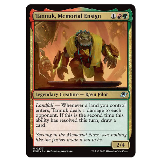 Tannuk, Memorial Ensign 0233 card from the Magic The Gathering set Edge of Eternities