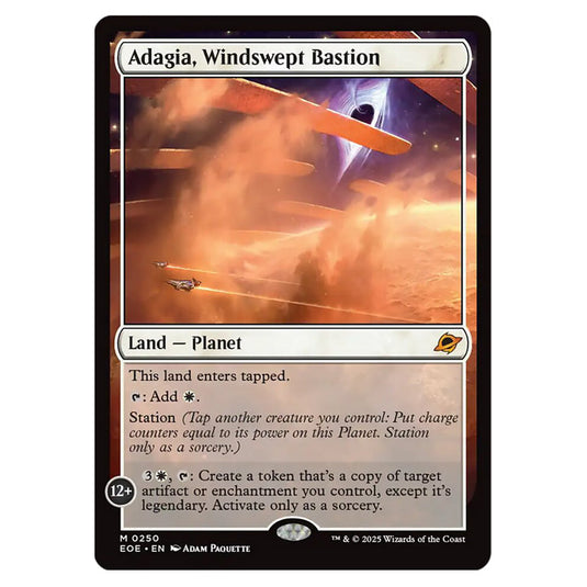 Adagia, Windswept Bastion 0250 card from the Magic The Gathering set Edge of Eternities