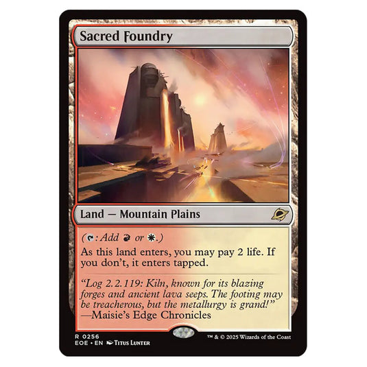 Sacred Foundry 0256 card from the Magic The Gathering set Edge of Eternities