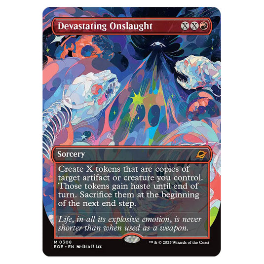 Devastating Onslaught 0308 card from the Magic The Gathering set Edge of Eternities