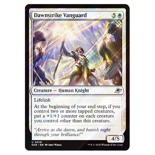 Dawnstrike Vanguard 0010 card from the Magic The Gathering set Edge of Eternities