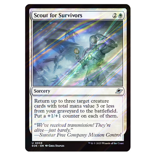 Scout for Survivors 0033 card from the Magic The Gathering set Edge of Eternities