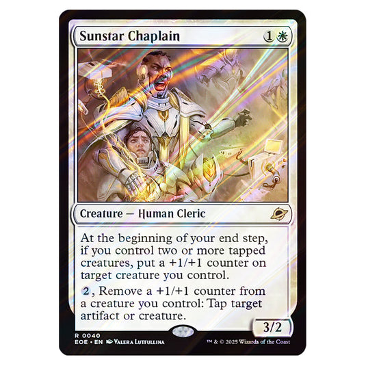 Sunstar Chaplain 0040 card from the Magic The Gathering set Edge of Eternities