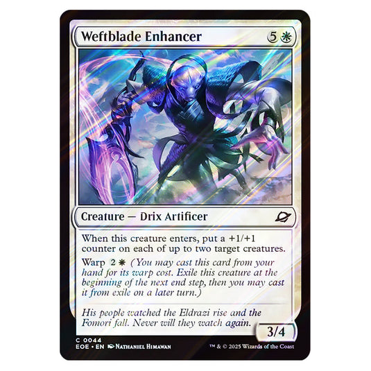 Weftblade Enhancer 0044 card from the Magic The Gathering set Edge of Eternities