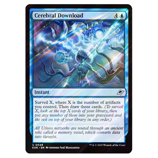 Cerebral Download 0048 card from the Magic The Gathering set Edge of Eternities