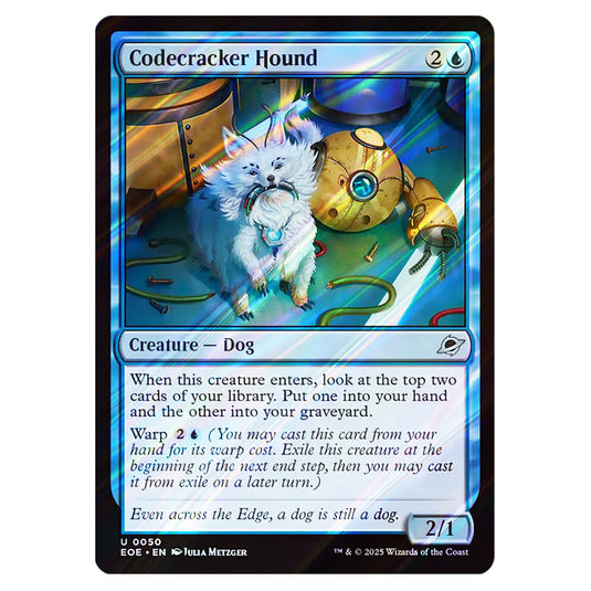 Codecracker Hound 0050 card from the Magic The Gathering set Edge of Eternities