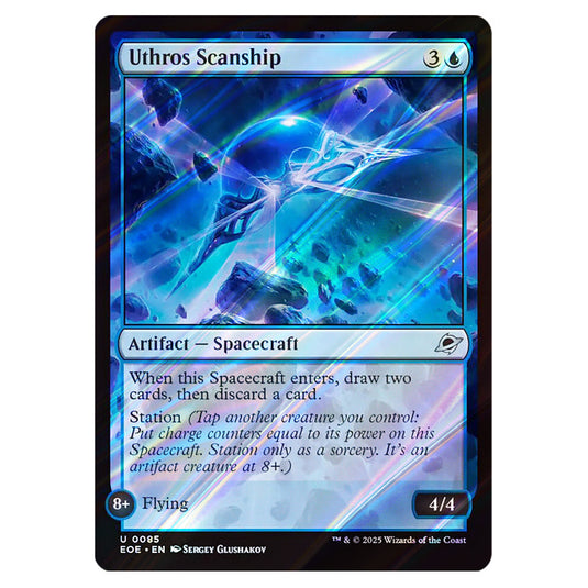 Uthros Scanship 0085 card from the Magic The Gathering set Edge of Eternities